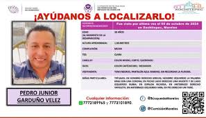 Pedro Junior Garduño, desaparecido el 9 de octubre, presuntamente es una de  las tres personas localizadas sin vida en fosa clandestina de Xochitepec