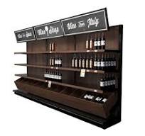 Liquor Store Wooden Wine Wall Display With 15 Shelves & Bins ...
