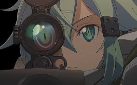 If you have your own one, just create an account on the website and upload a picture. Hd Wallpaper Sword Art Online Sinon Asada Shino Sniper Rifle Eyes Anime Wallpaper Flare