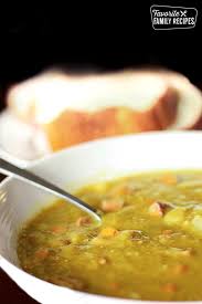 slow cooker split pea soup with ham