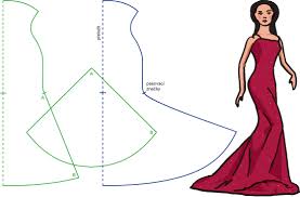 Finde beliebte gratis nähideen und freebies zum runterladen für mädchen und jungs. Super Easy One Piece Evening Dress With Train The Most Popular Free Sewing Pattern For Fashion Doll Dressdoll Barbie Kleider Barbie Muster Puppenkleidung