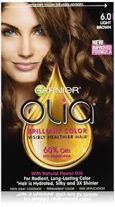 garnier olia oil powered permanent hair color 6 0 light brown packaging may vary this is an amazon affiliat brown hair dye hair color garnier hair color