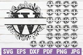 Free Free 219 Flower Split Monogram Svg Free SVG PNG EPS DXF File