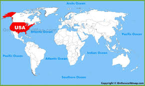 Detailed map of the world in polar projection. World Map Usa World Map Of Usa Northern America Americas