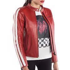 Dainese 72 Women S Jacket Freccia 72 Lady Red White Leather Jackets Women Motorcycle Jacket Women Jackets For Women