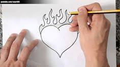 Como Dibujar Un Corazon Con Fuego Dibujos De Corazones Corazones Dibujos Romanticos A Lapiz