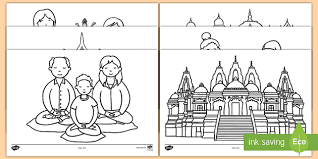 Color in this picture of japanese temple and share it with others today! Different Beliefs Coloring Pages Teacher Made