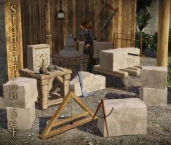 The Medieval Smithy Sims 2 The Stonemason Set Sims 2 Sims Medieval