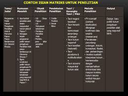Menyusun Matriks Penelitian Hukum Ppt Download