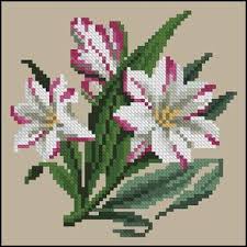 Flower Lily Cross Stitch Cross Stitch Flowers Cross Stitch Patterns Flowers Floral Cross Stitch