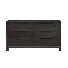 Solid wood dresser dressers & chests of drawers. Modus Chloe 6 Drawer Solid Wood Dresser In Basalt Gray 3ju582
