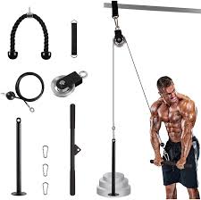 Want to discover art related to tricep_pulldown? Diy Home Gym Equipment Beginner Back Biceps Curl Lat Cable Pulley System Gym With Loading Pin Cable Machine Pulley Attachment For Tricep Pulldown Shoulder Forearm Exercise Fitness Exercise Machine Parts