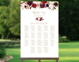 Wedding Seating Chart Seating Plan By Table Various