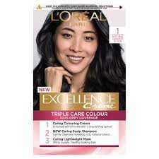 If you have soft facial features, this color would help accentuate them. L Oreal Paris Excellence Permanent Hair Dye Natural Darkest Black 1 Sainsbury S