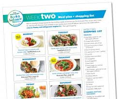 Follow the mentioned healthy food list and healthy food tips. Weight Loss Meal Plan Week Two Healthy Food Guide