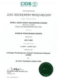 Tarikh kursus pilihan * tarikh yang dipilih mestilah 10 hari awal dari borang ini dihantar. Kursus Kecekapan Cidb