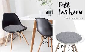 Buy garden seat cushions and get the best deals at the lowest prices on ebay! Welaxy Felt Seat Cushion For Eames Chair Dsw Pads Minimalist For Office Indoor Home Dining Kitchen Square Grey Charcoal