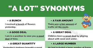 However, in the sentence there is a lot to do, one must use is because the object is the singular noun a lot. Another Word For A Lot List Of 30 A Lot Synonyms You Should Know Love English