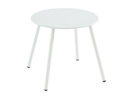 Aus metall oder glas, rund oder in schwarz: Garten Beistelltisch Metall Mirmande Weiss Gunstig Kaufen