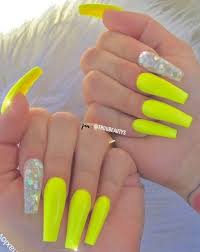 I do my own nails ! 51 Cool French Tip Nail Designs Page 5 Of 5 Stayglam Neon Acrylic Nails Yellow Nails Design Yellow Nails