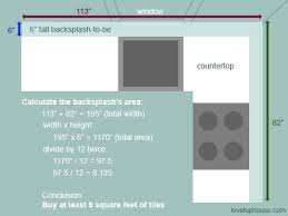 If there are multiple walls or sections, you can find the area of each tile is sold by the square foot, so next, you'll need to figure out the total square footage of your backsplash based on the square inches you just calculated. Diy Kitchen Backsplash Part 1 Planning A Kitchen Backsplash