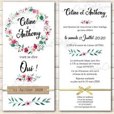 Un esprit bohème chic dans la tendance actuelle ! Faire Part De Mariage Champetre Chic Couronne De Fleurs