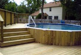 28 Creative Ideas For Landscaping Around Above Ground Pool Above Ground Pool Decks Swimming Pools Backyard Backyard Pool