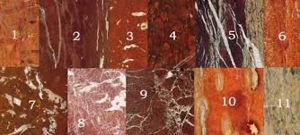 Travertin Rouge N 6 D Iran Ocre Rouge Avec Petites Geodes De Calcites Transparentes Griotte Rouge De Belgique N 7 Rouge Gr Marbre Rouge Marbre Rose Et Vert