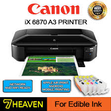 The maximum print resolution is about 9600 (horizontal) x 2400 (vertical) dots per inch (dpi) at the best performance mode. Canon Ix6870 A3 Wireless Printer With Empty Refillable Cartridge For Edible Ink Shopee Malaysia
