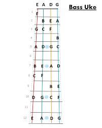 Fret Map For Bass Ukulele Simplified To Keep It Clean In