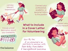Sample Cover Letter For A Volunteer Position