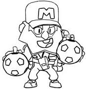 Son rôle ne sera pas défensif comme un porteur de gemmes, ni offensif comme un personnage à distance. Brawl Stars Psg Shelly Coloring Pages Coloring And Drawing