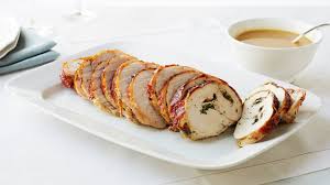 Roasting a turkey is the easiest cooking method; Roasted Rolled Turkey Breast With Herbs Pbs Food