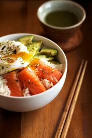 Salmon Sashimi Rice Bowl Set The Table
