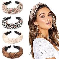 DRESHOW 4 Pack Headbands for Women and Girls Velvet Soft Head Band Fashion  Boho Wide Hairbands Non Slip Hair Accessories : Amazon.co.uk: Beauty