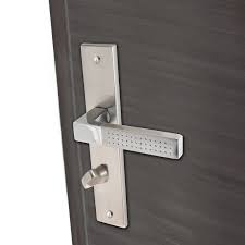 L Ensemble De Porte Elysee Nickel Mat Et Brillant A Condamnation Comprend Les 2 Cotes De La Porte Les 2 Poignee De Porte Poignees Poignee De Porte Interieure