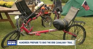 The primitive rivers edge camping area along the ohio & erie canal towpath trail near the brideport quarry trailhead in massillon is available for bikers or hikers traveling the towpath trail. Hundreds Prepare To Bike The Erie Canalway Trail