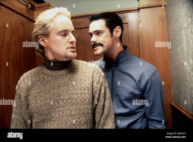 Owen Wilson & Jim Carrey Film The Cable Guy (USA 1996) Characters: Robin's  Date, The Cable Guy Director: Ben Stiller 10 June 1996 **WARNING** This  Photograph is for editorial use only and