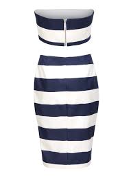 Nicholas Navy Striped Two Piece Dress