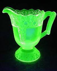 Uranium glass contain of course uranium but generally the concentration is low. Connecting Site Vaseline Glass Green Glassware Antique Glass