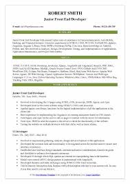 Start your front end developer resume with a concise resume summary. Front End Developer Resume Samples Qwikresume