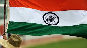 India's flag is three saffron, white, and green horizontal bands, and there is a navy blue wheel with 24 spokes in the middle. Fury Over India Flag Doormats For Sale On Amazon Bbc News