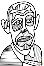 jean dubuffet self portrait coloring page free printable pages coloriage de six membres des vengeurs