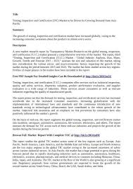 A written inspection report is sent to the pi and the lab. Testing Inspection And Certification Tic Market To Be Driven By Growing Demand From Asia Pacific