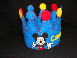 Happy Birthday Crown For Boy Boys Mickey Mouse Blue And Yellow Felt Birthday Crown Hat 1st Birthday Girls Baby Boy First Birthday Mickey Mouse Birthday