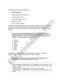 Revision Of Previous Knowledge Esl Worksheet By Denisec
