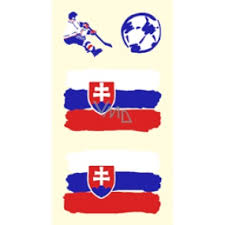 The used colors in the flag are blue, red, white. Arch Tattoo Decals For Face And Body Slovakia Flag 1 Motif Vmd Parfumerie Drogerie