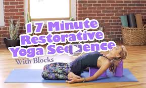 Place a bolster perpendicular to the mat at the top. 17 Minute Restorative Yoga Sequence With Blocks Yogiapproved Com