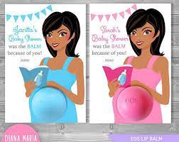 Baby Shower Favors For Eos Lip Balm Printable Favor Template Etsy Baby Shower Gift Bags Baby Shower Personalized Baby Shower Favors