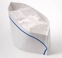 Paper Forage Hats Blue Stripe Disposable Chef Hat Adjustable Size Pack of  100 | eBay